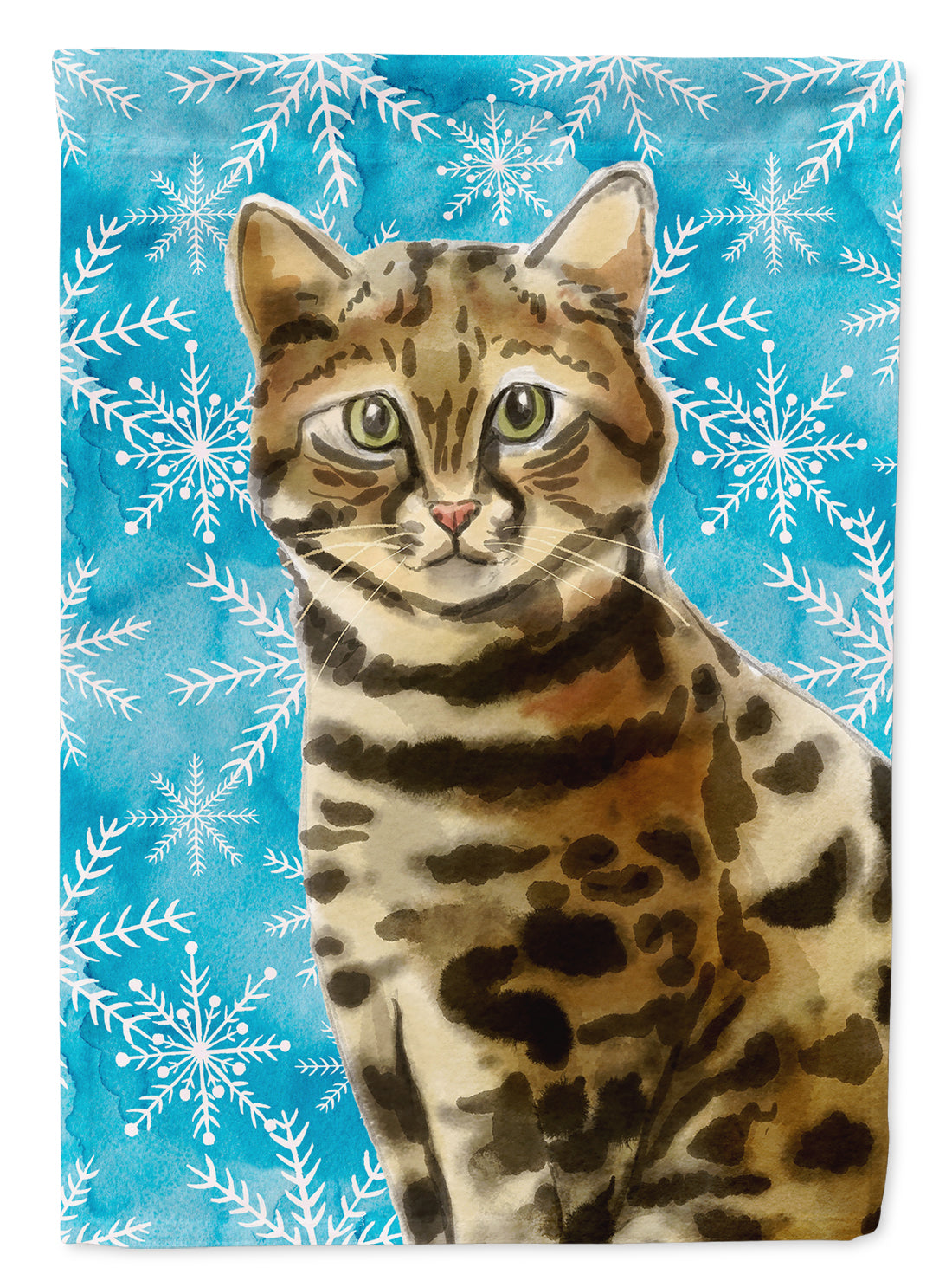 Bengal Winter Snowflake Flag Canvas House Size CK3105CHF  the-store.com.