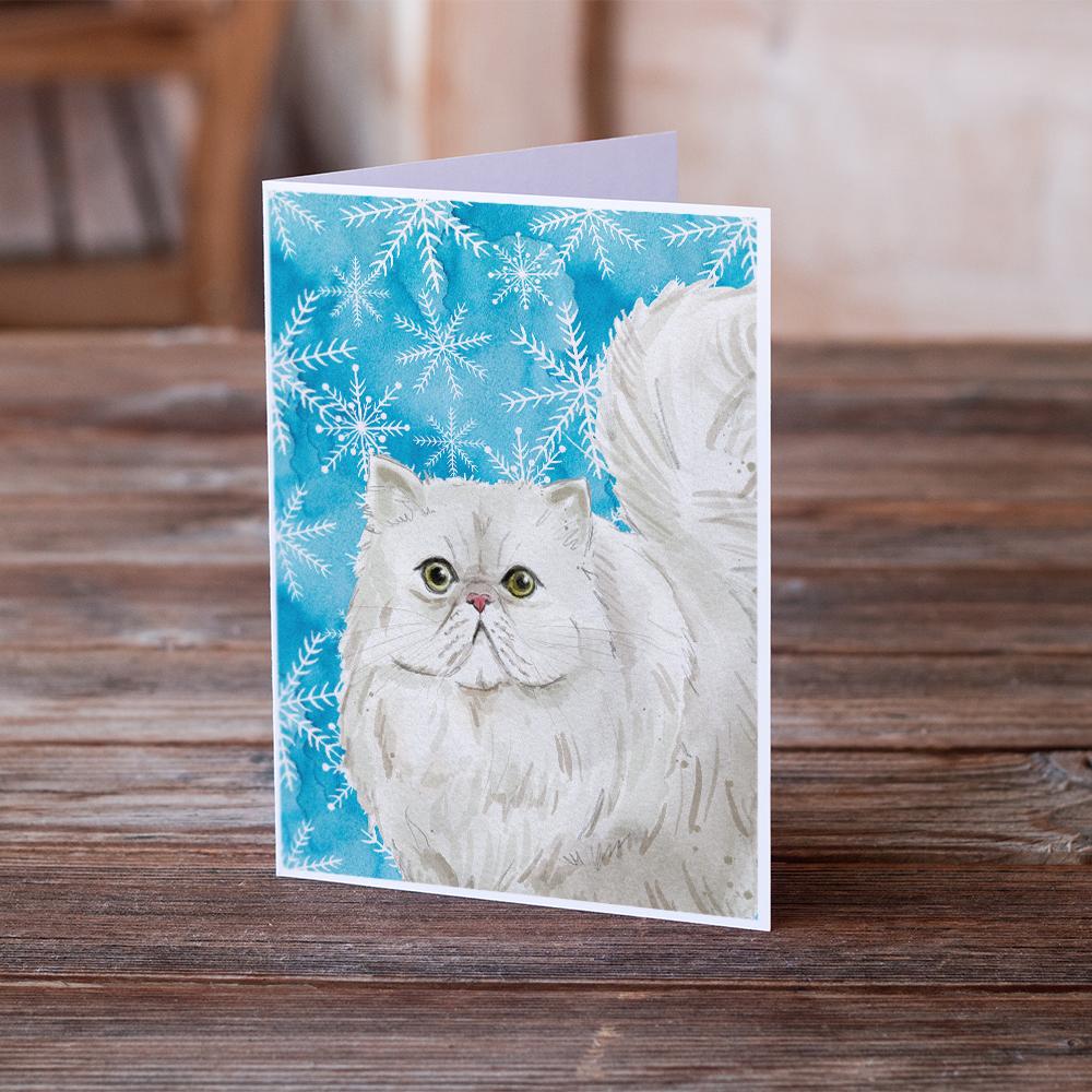 Persian Winter Snowflake Greeting Cards and Envelopes Pack of 8 - the-store.com