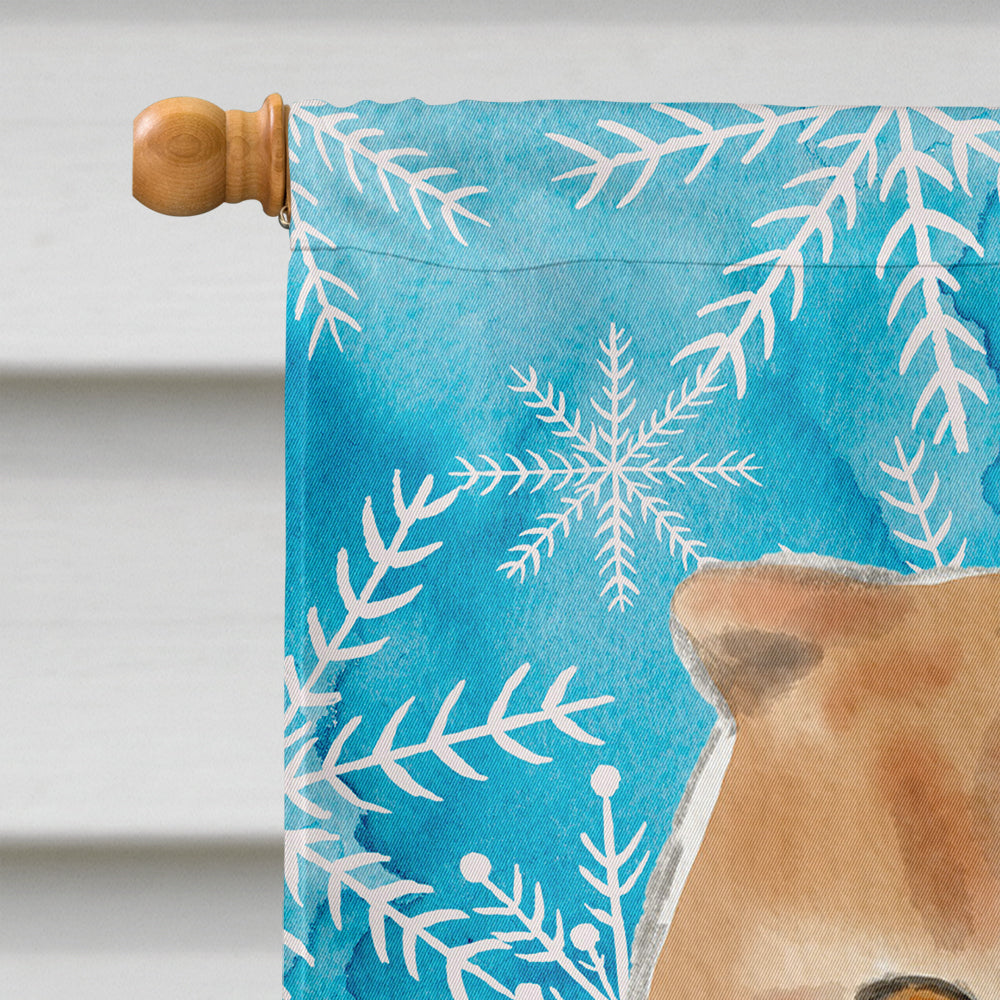 Scottish Fold Winter Snowflake Flag Canvas House Size CK3113CHF  the-store.com.