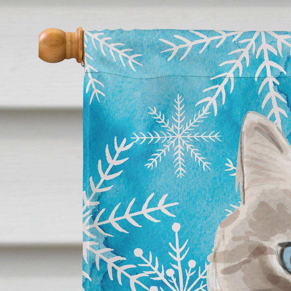 Siberian Winter Snowflake Flag Canvas House Size CK3115CHF  the-store.com.