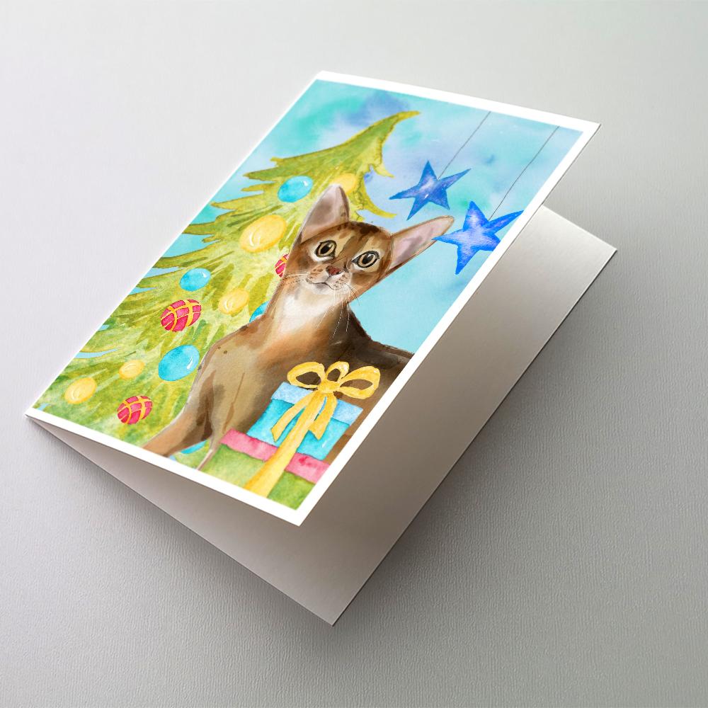 Buy this Abyssinian Christmas Presents Greeting Cards and Envelopes Pack of 8