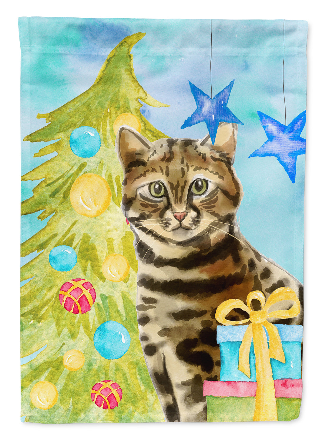 Bengal Christmas Presents Flag Canvas House Size CK3120CHF  the-store.com.