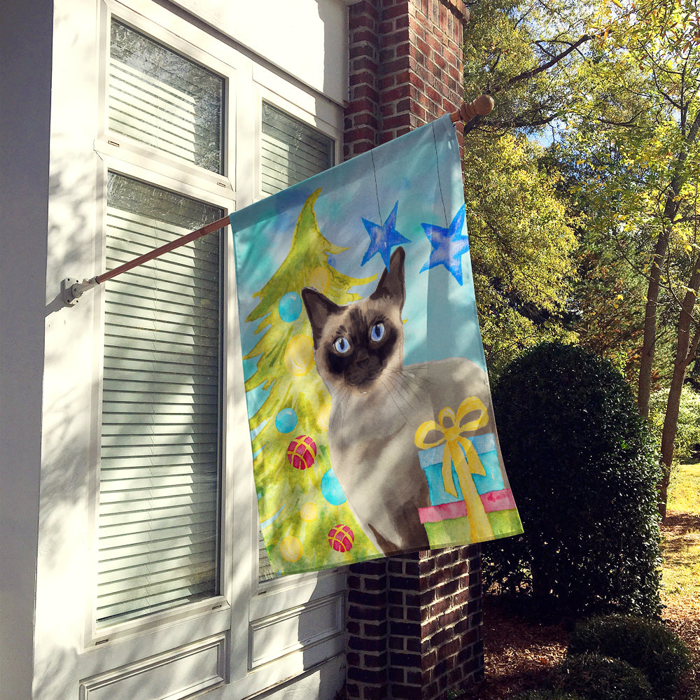 Siamese Christmas Presents Flag Canvas House Size CK3129CHF  the-store.com.