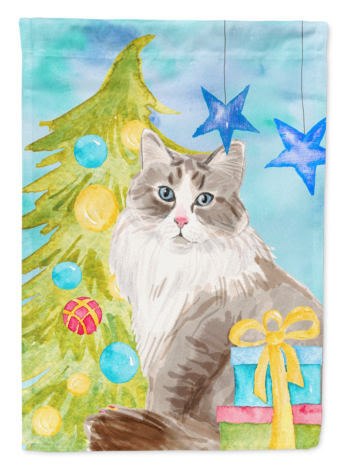 Siberian Christmas Presents Flag Canvas House Size CK3130CHF  the-store.com.