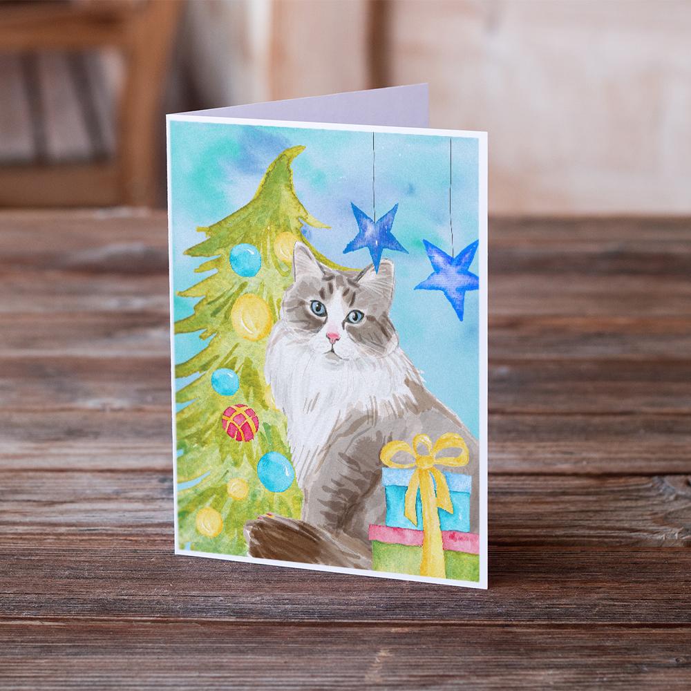 Siberian Christmas Presents Greeting Cards and Envelopes Pack of 8 - the-store.com