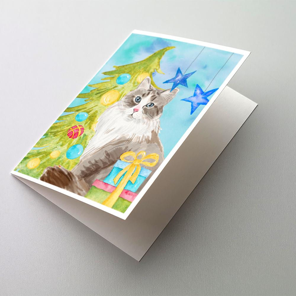Buy this Siberian Christmas Presents Greeting Cards and Envelopes Pack of 8