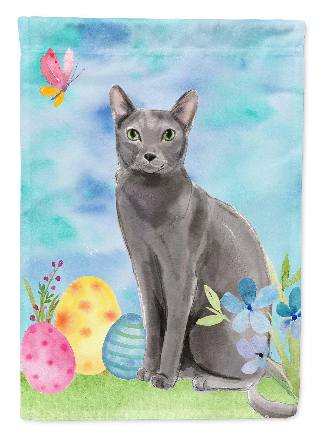 Blue Russian Easter Eggs Flag Canvas House Size CK3136CHF  the-store.com.