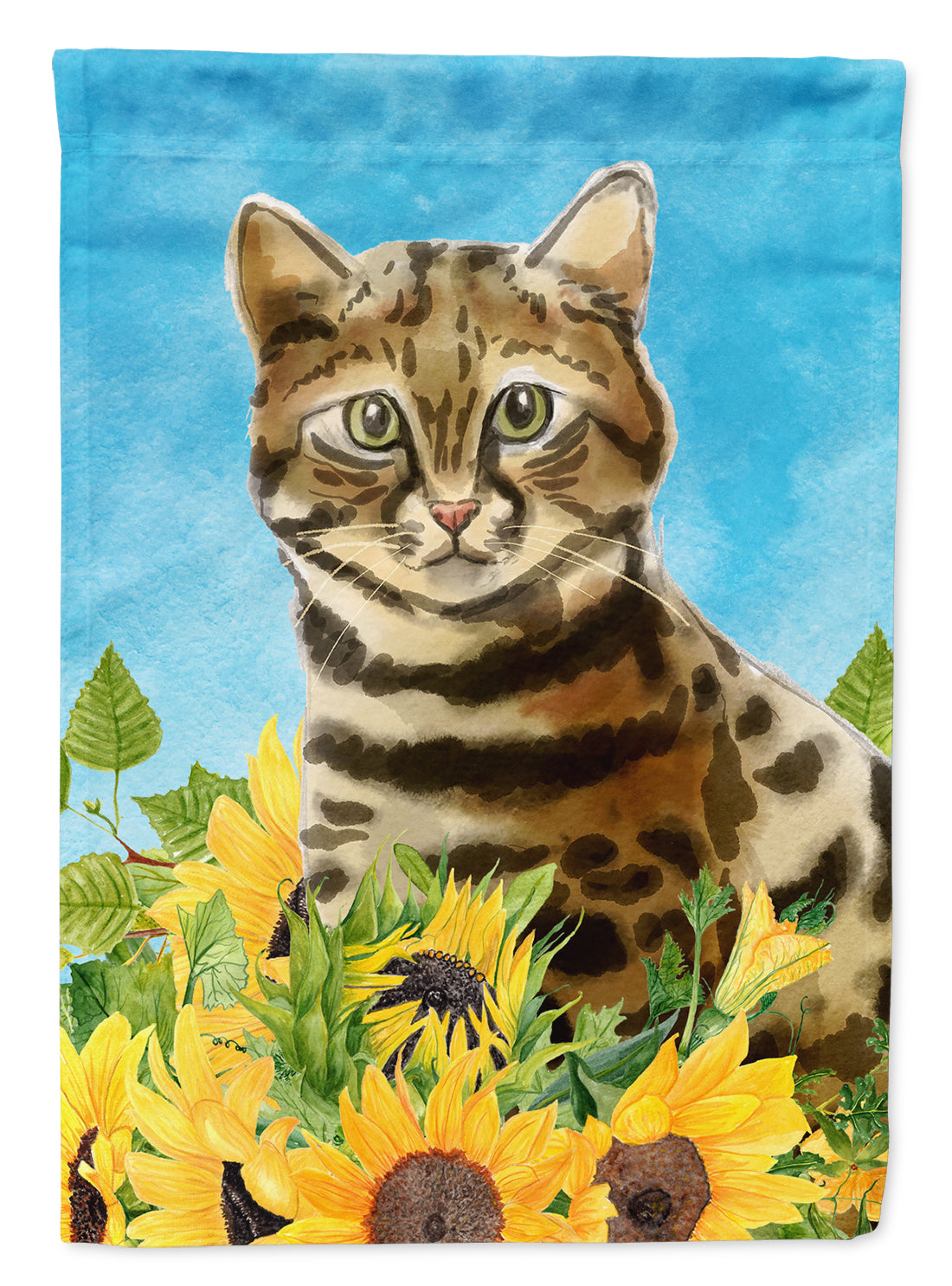 Bengal in Sunflowers Flag Canvas House Size CK3150CHF  the-store.com.