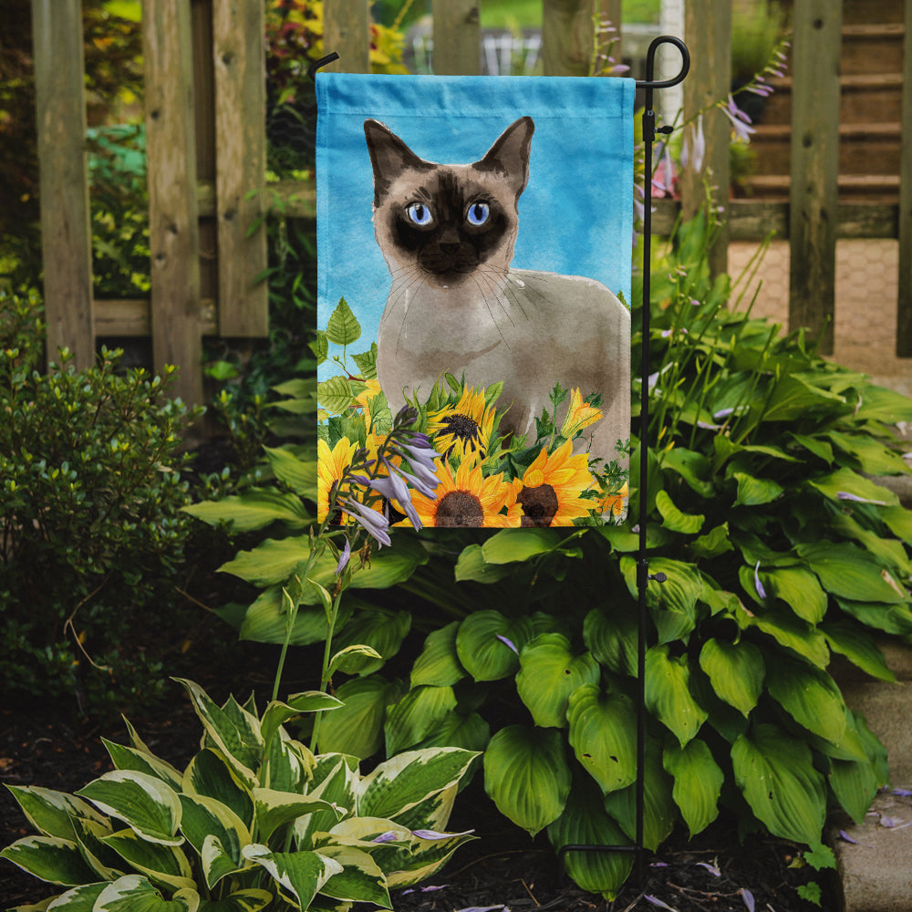 Siamese in Sunflowers Flag Garden Size CK3159GF  the-store.com.