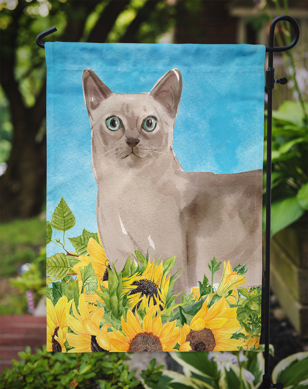 Tonkinese in Sunflowers Flag Garden Size CK3161GF  the-store.com.