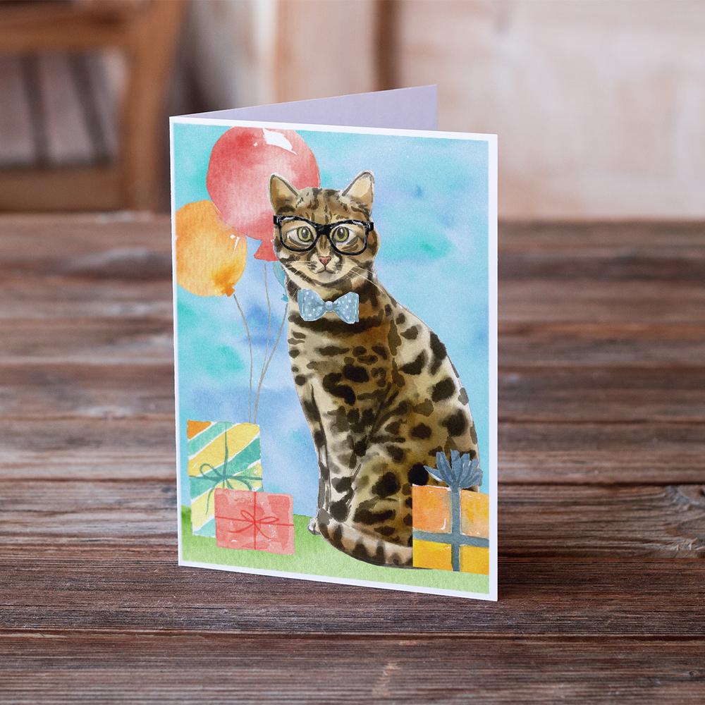 Bengal Happy Birthday Greeting Cards and Envelopes Pack of 8 - the-store.com