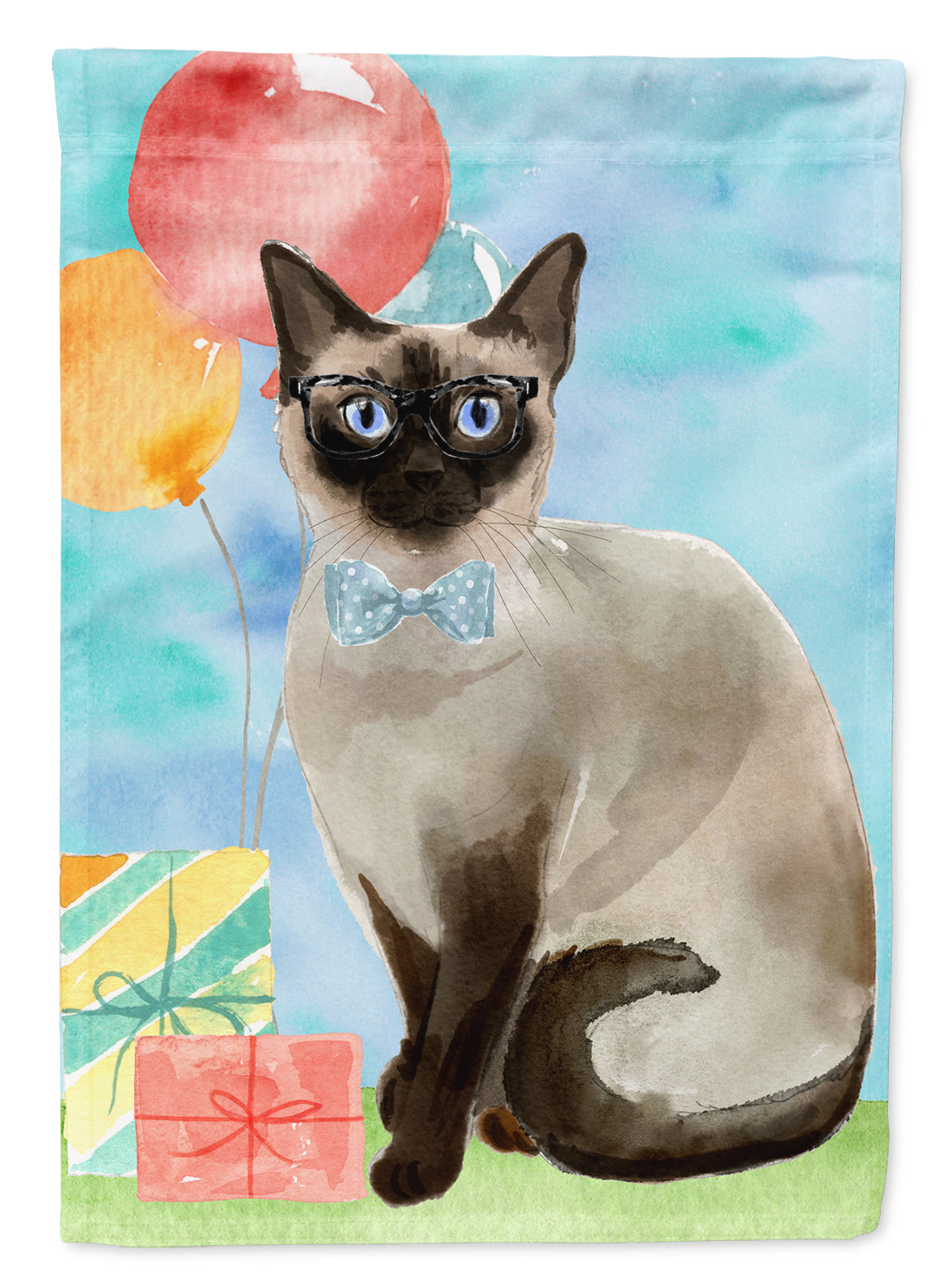 Siamese Happy Birthday Flag Canvas House Size CK3174CHF  the-store.com.