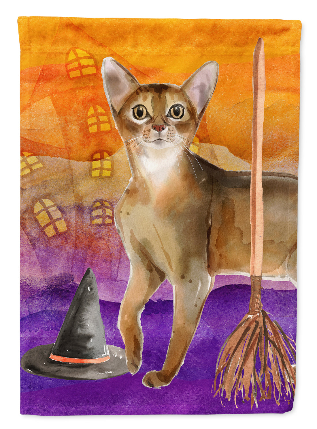 Abyssinian Halloween Flag Canvas House Size CK3177CHF