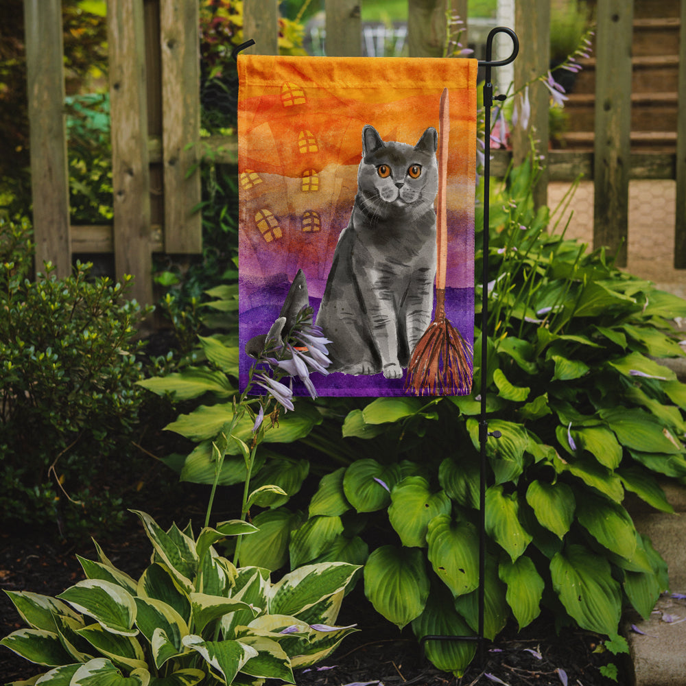 Caroline's Treasures British Shorthair Halloween Garden Flag - Outdoor Decorative Yard Flag CK3183GF