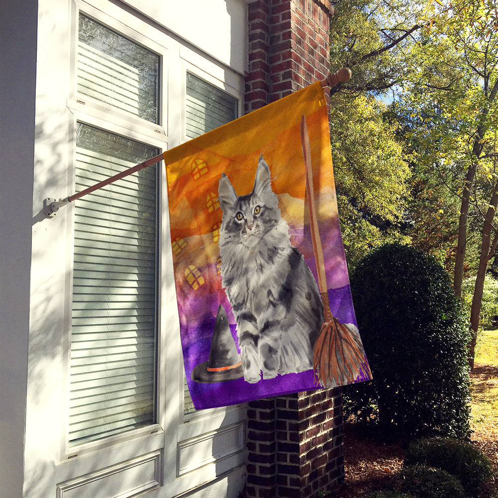 Maine Coon Halloween Flag Canvas House Size CK3184CHF  the-store.com.