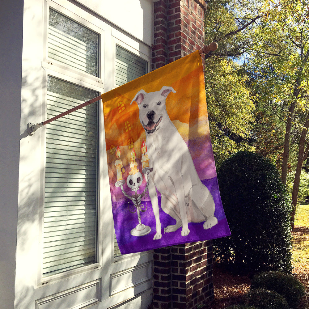 Hallween White Staffordshire Bull Terrier Flag Canvas House Size CK3195CHF  the-store.com.