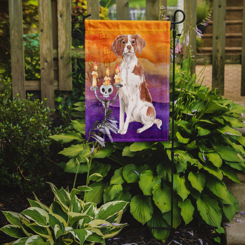 Caroline's Treasures Hallween Brittany Spaniel Garden Flag - Outdoor Decorative Yard Flag CK3198GF
