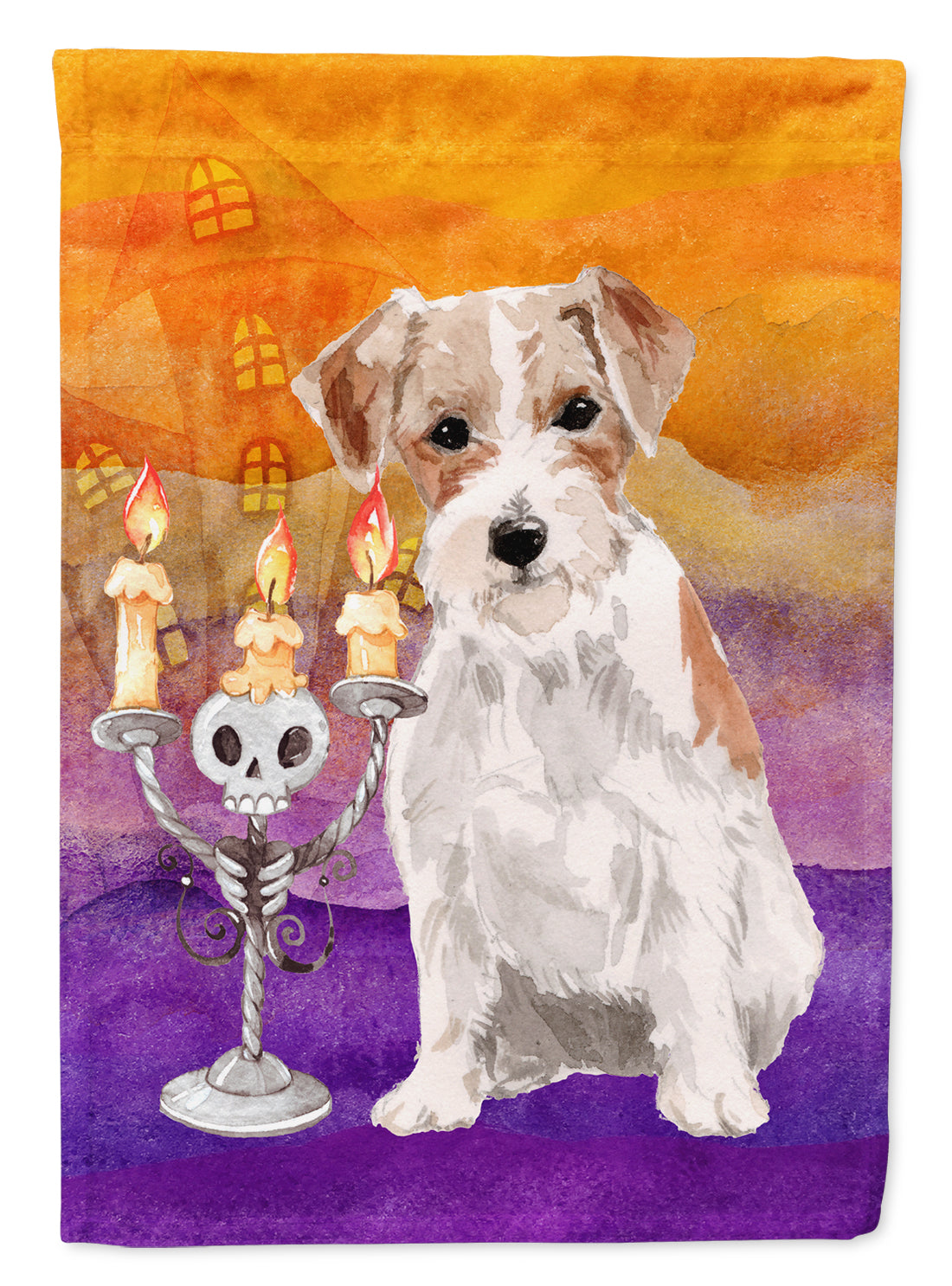 Hallween Jack Russell Terrier Flag Canvas House Size CK3202CHF