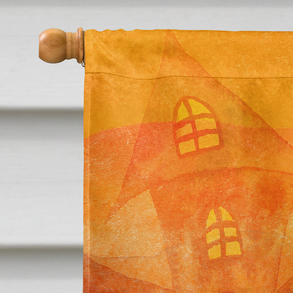 Hallween Black and Tan Dachshund Flag Canvas House Size CK3204CHF