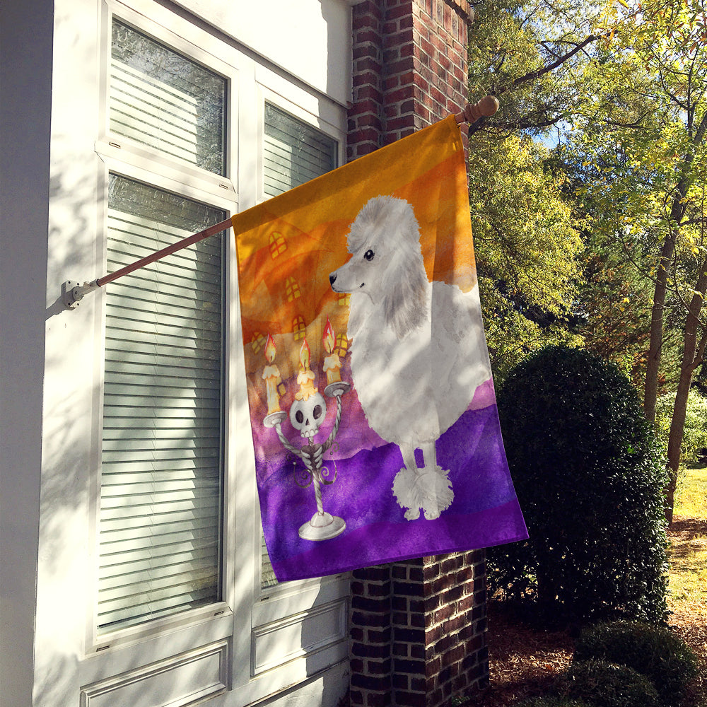 Hallween Silver Poodle Flag Canvas House Size CK3220CHF  the-store.com.