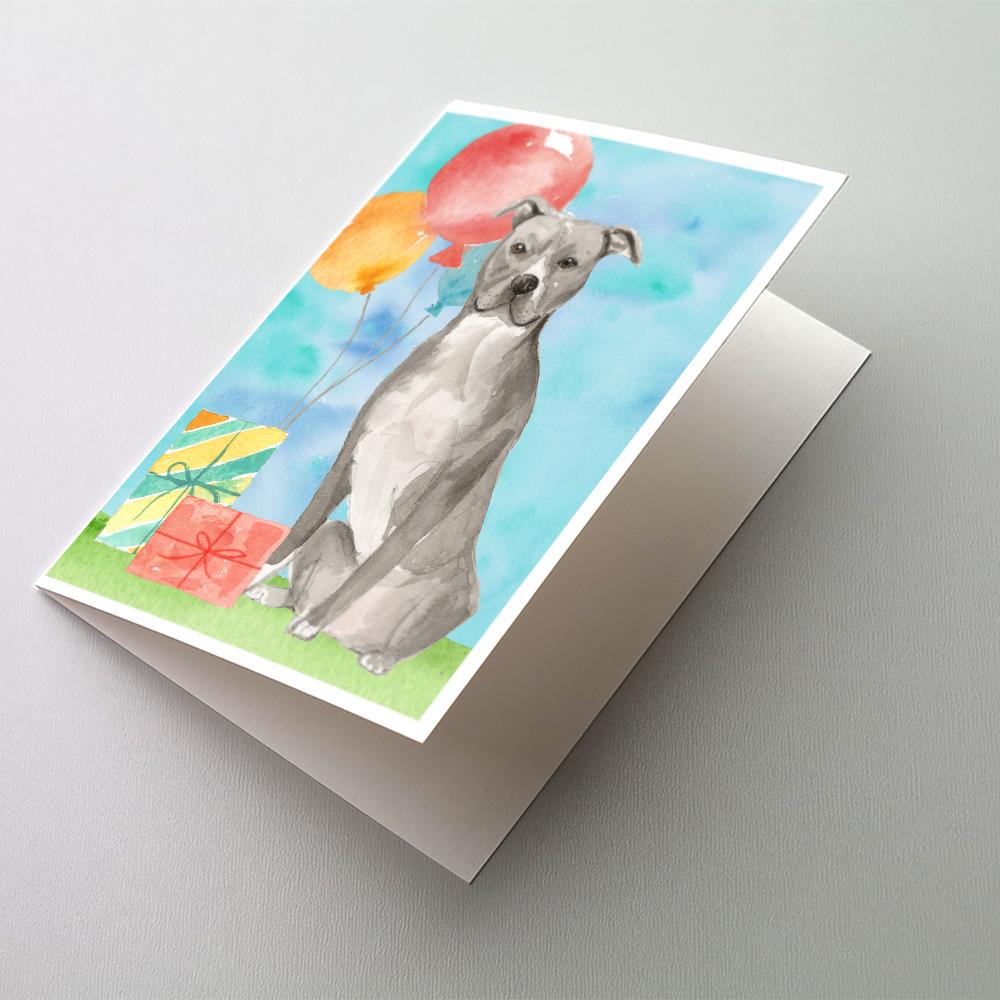 Buy this Happy Birthday Staffordshire Bull Terrier Greeting Cards and Envelopes Pack of 8