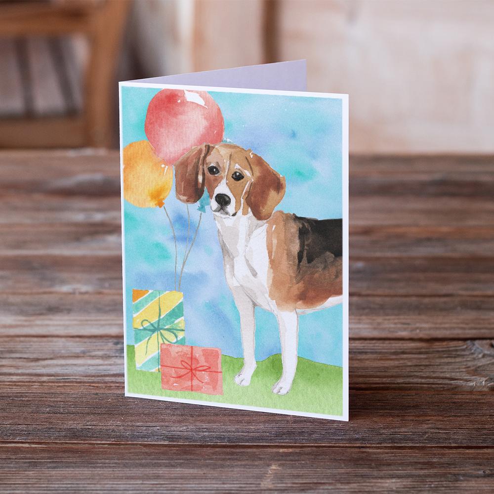 Happy Birthday Beagle Greeting Cards and Envelopes Pack of 8 - the-store.com