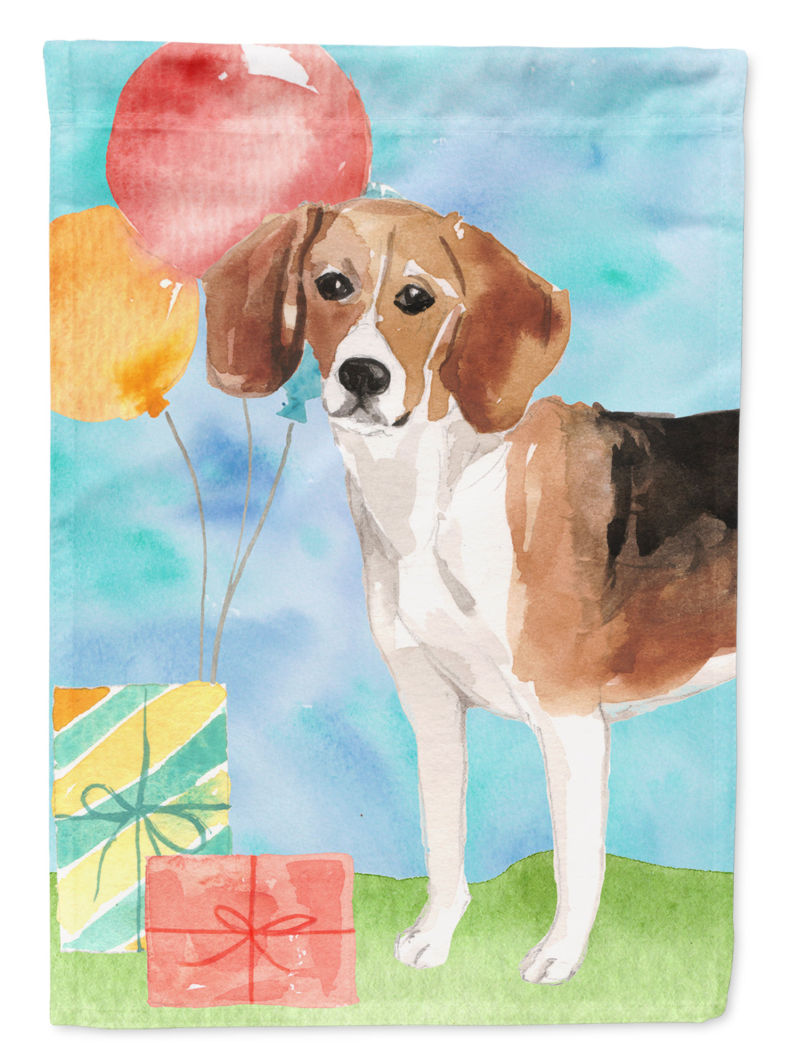 Happy Birthday Beagle Flag Garden Size CK3238GF