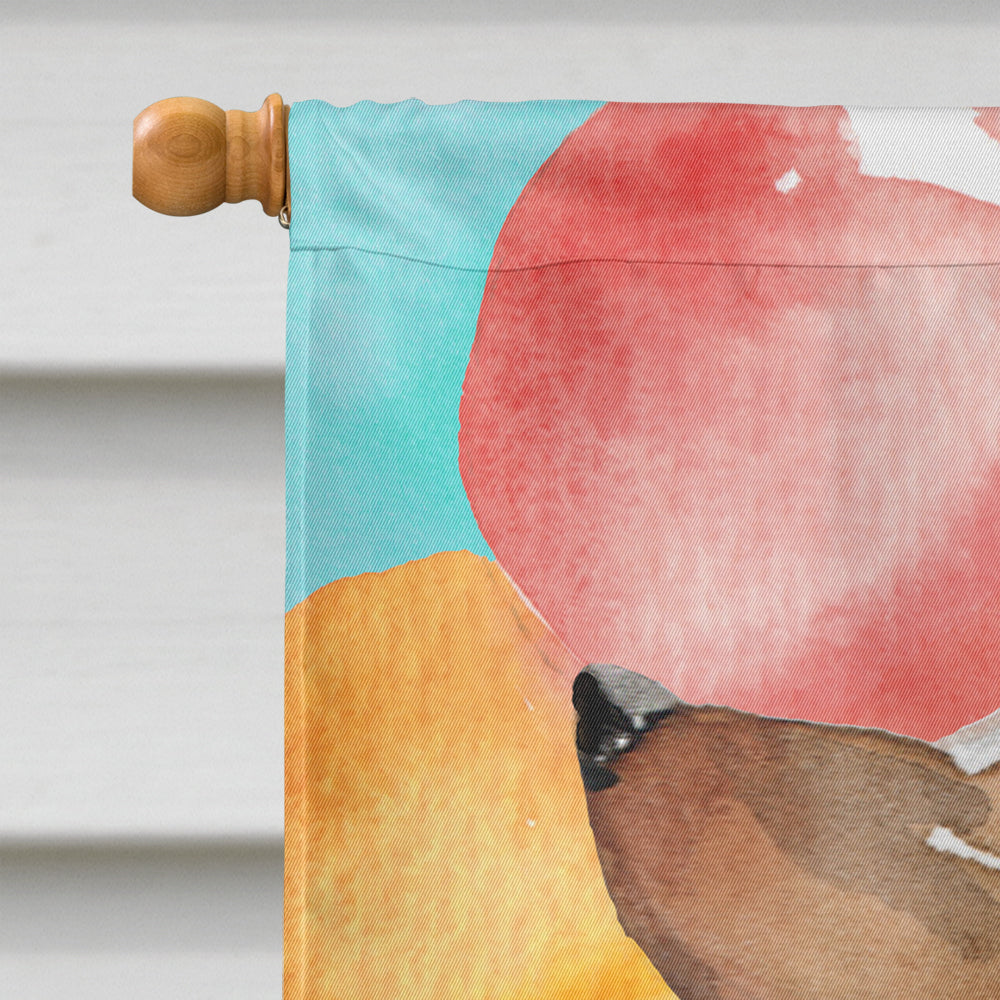 Happy Birthday Red Dachshund Flag Canvas House Size CK3240CHF  the-store.com.