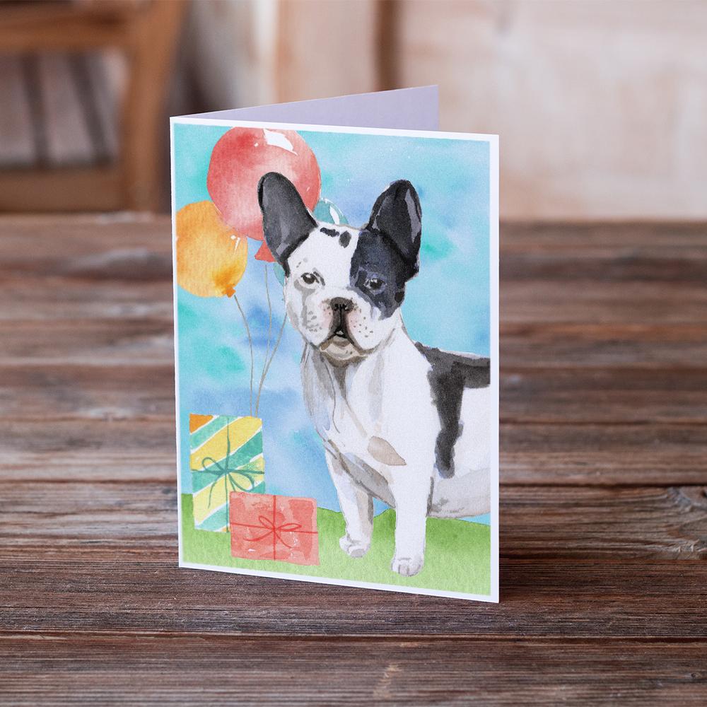 Buy this Happy Birthday French Bulldog Greeting Cards and Envelopes Pack of 8