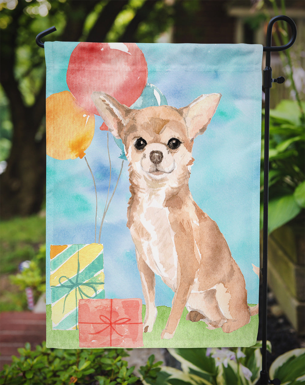 Happy Birthday Chihuahua Flag Garden Size CK3245GF