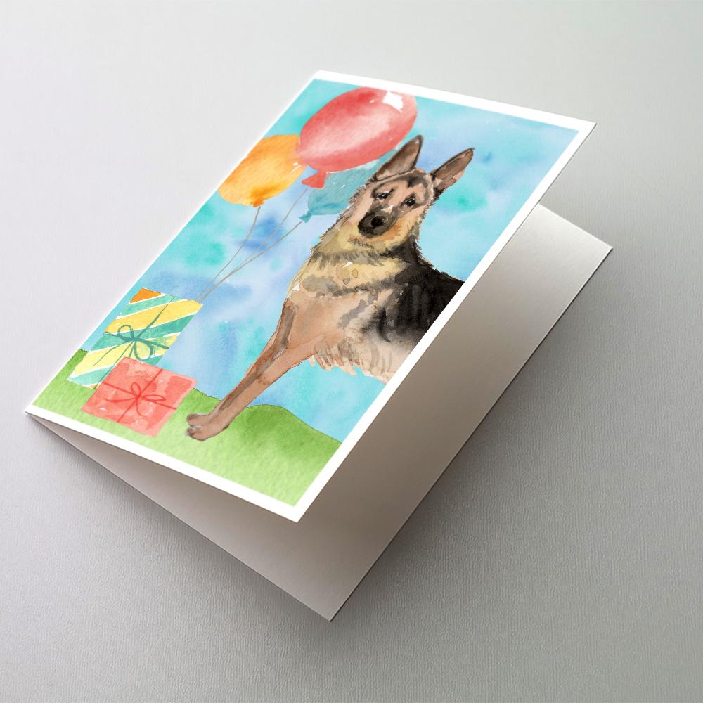 Buy this Happy Birthday German Shepherd Greeting Cards and Envelopes Pack of 8