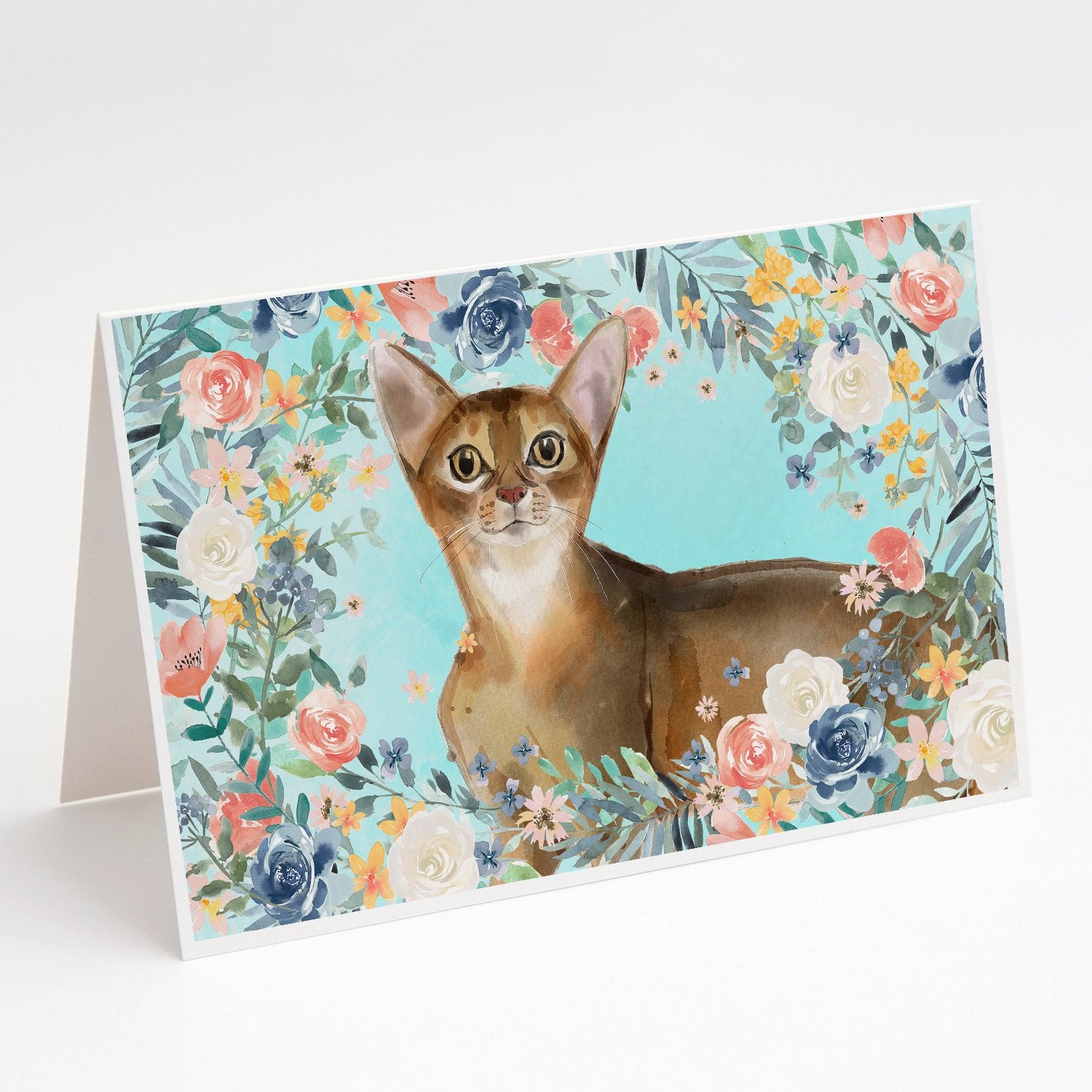 Buy this Abyssinian Spring Flowers Greeting Cards and Envelopes Pack of 8