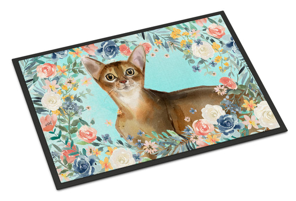 Abyssinian Spring Flowers Indoor or Outdoor Mat 18x27 CK3386MAT - the-store.com