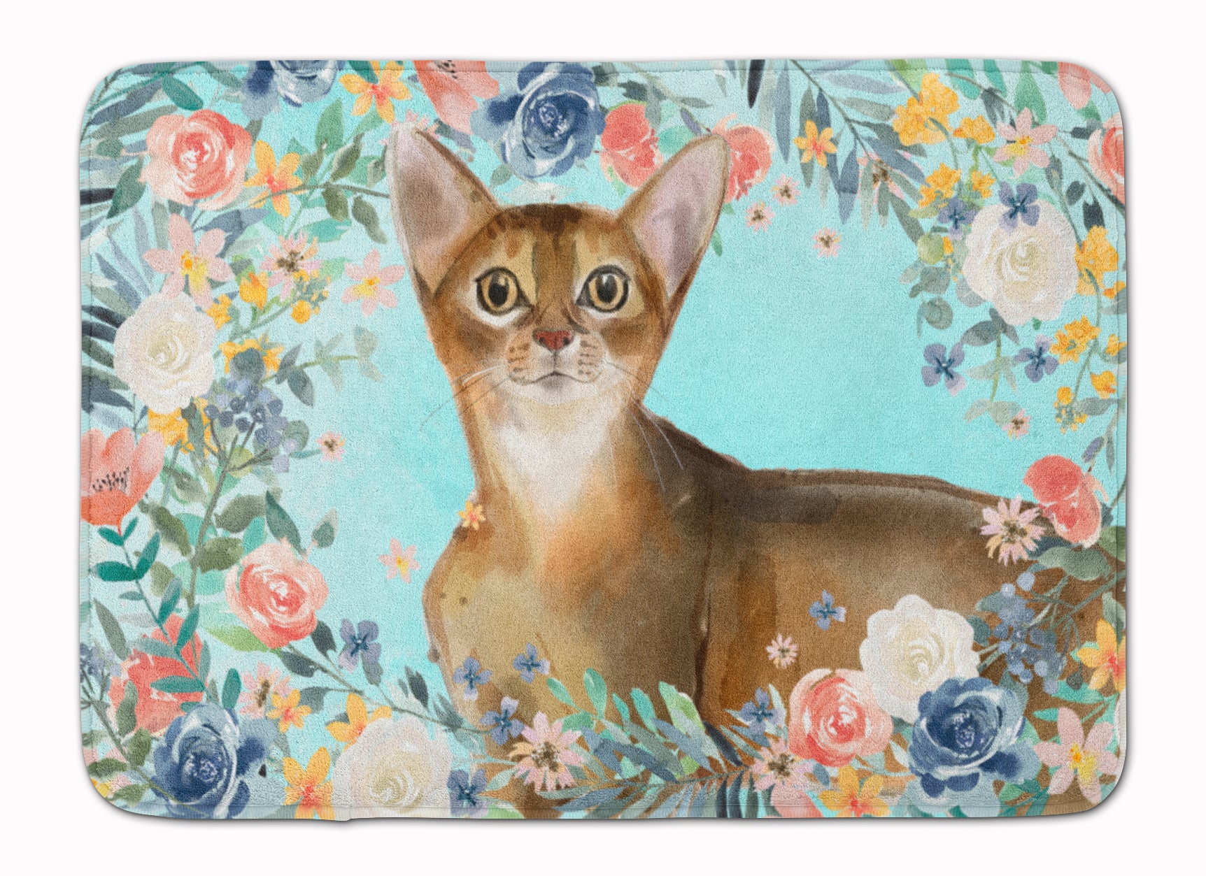 Abyssinian Spring Flowers Machine Washable Memory Foam Mat CK3386RUG - the-store.com