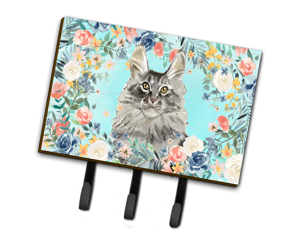 Maine Coon Spring Flowers Leash or Key Holder CK3393TH68  the-store.com.