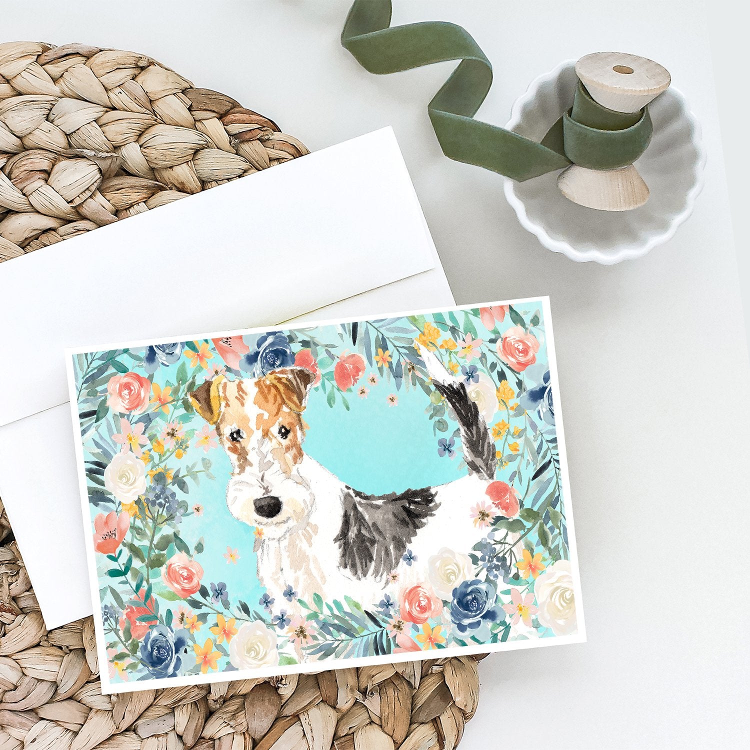 Fox Terrier Greeting Cards and Envelopes Pack of 8 - the-store.com