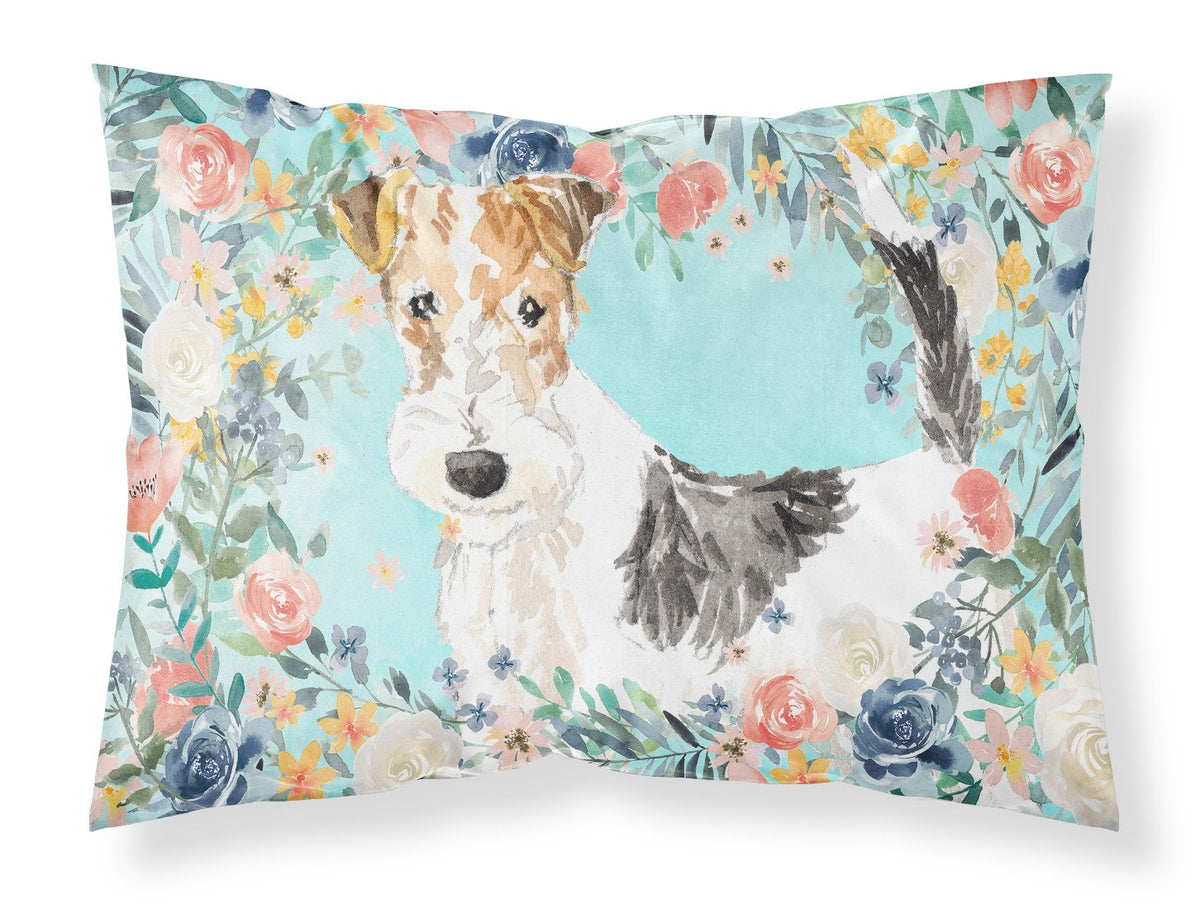 Fox Terrier Fabric Standard Pillowcase CK3402PILLOWCASE by Caroline&#39;s Treasures