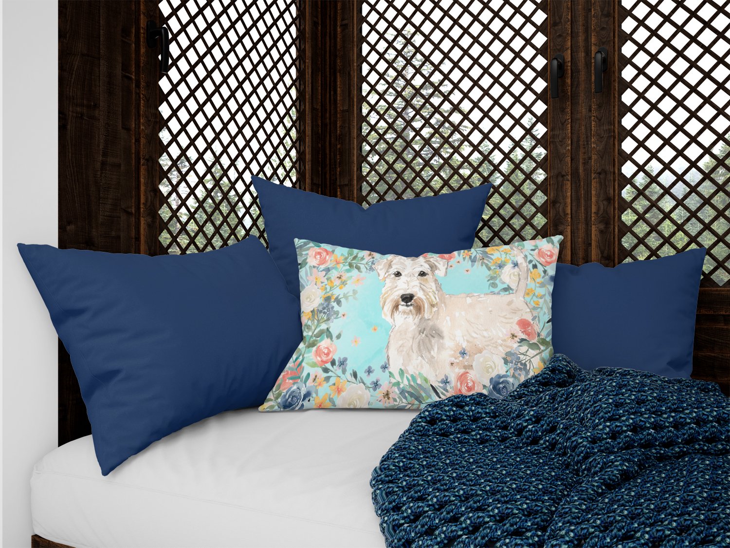 Wheaten Terrier Canvas Fabric Decorative Pillow CK3404PW1216 by Caroline's Treasures