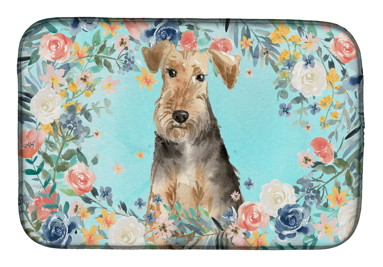 Airedale Terrier Dish Drying Mat CK3405DDM  the-store.com.
