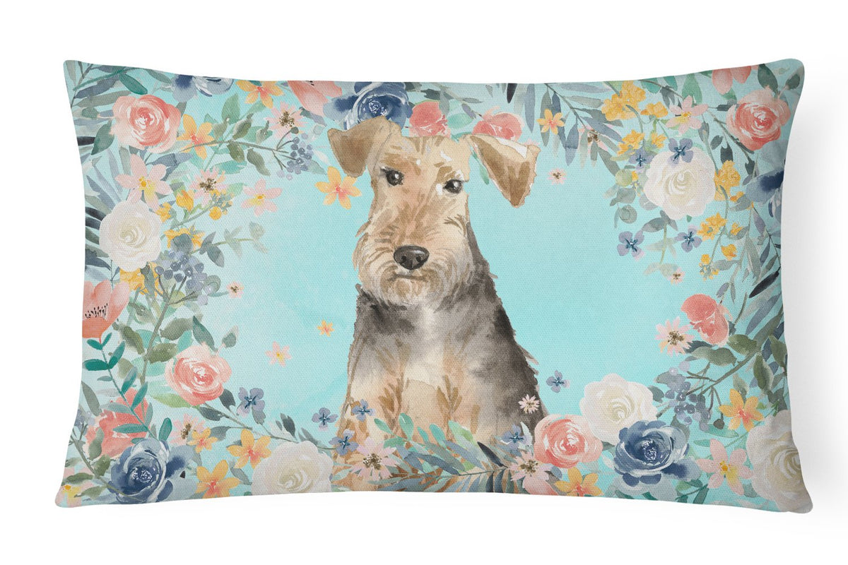 Airedale Terrier Canvas Fabric Decorative Pillow CK3405PW1216 by Caroline&#39;s Treasures