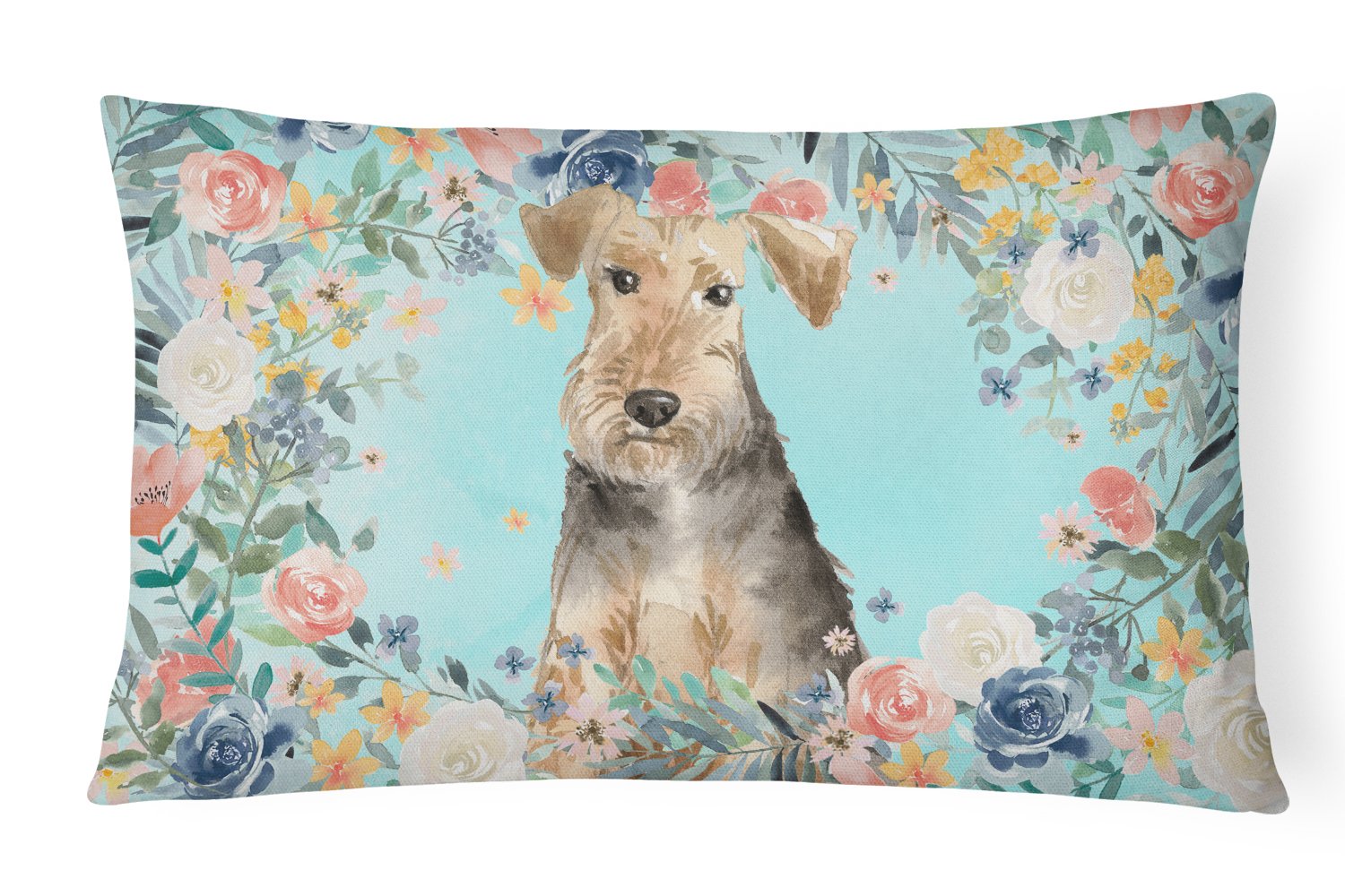 Airedale Terrier Canvas Fabric Decorative Pillow CK3405PW1216 by Caroline's Treasures