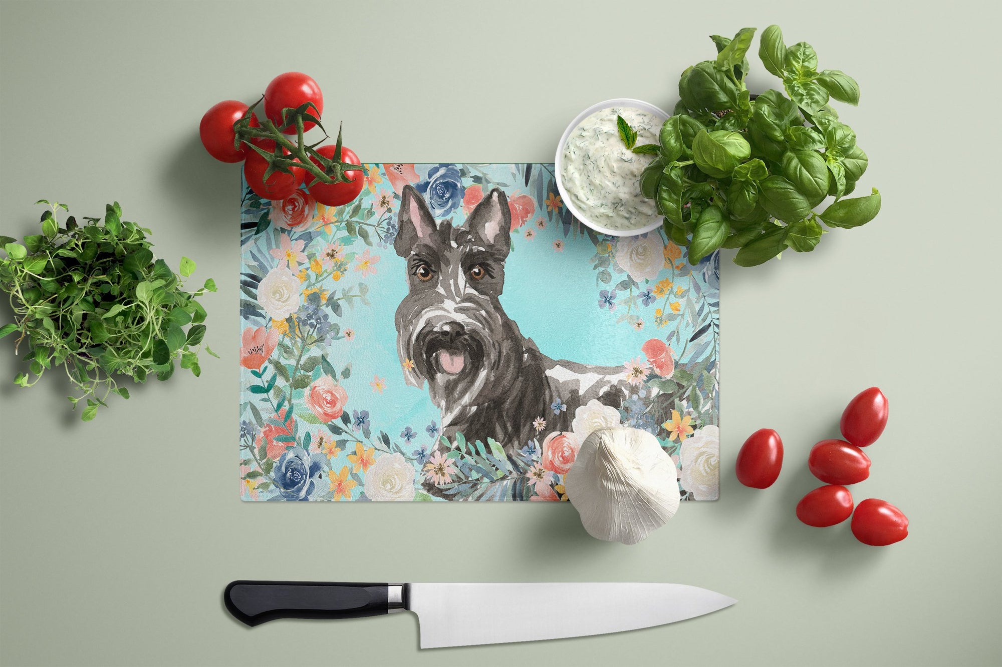 Scottish Terrier Glass Cutting Board Large CK3412LCB by Caroline's Treasures