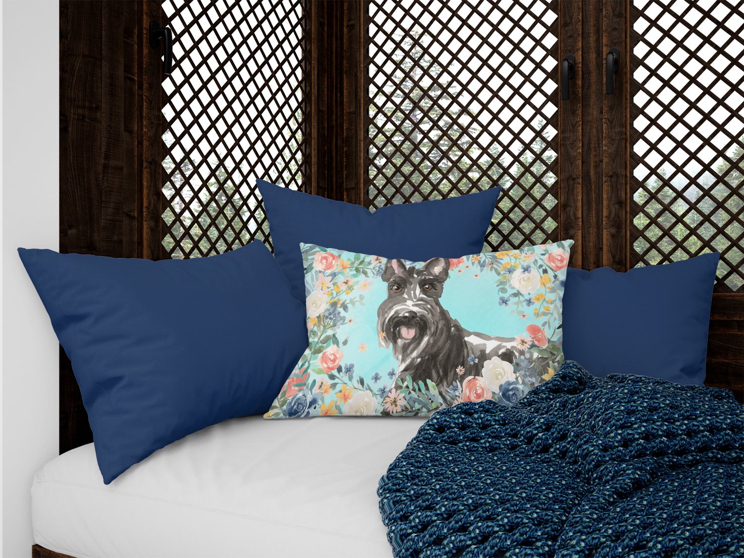 Scottish Terrier Canvas Fabric Decorative Pillow CK3412PW1216 by Caroline's Treasures
