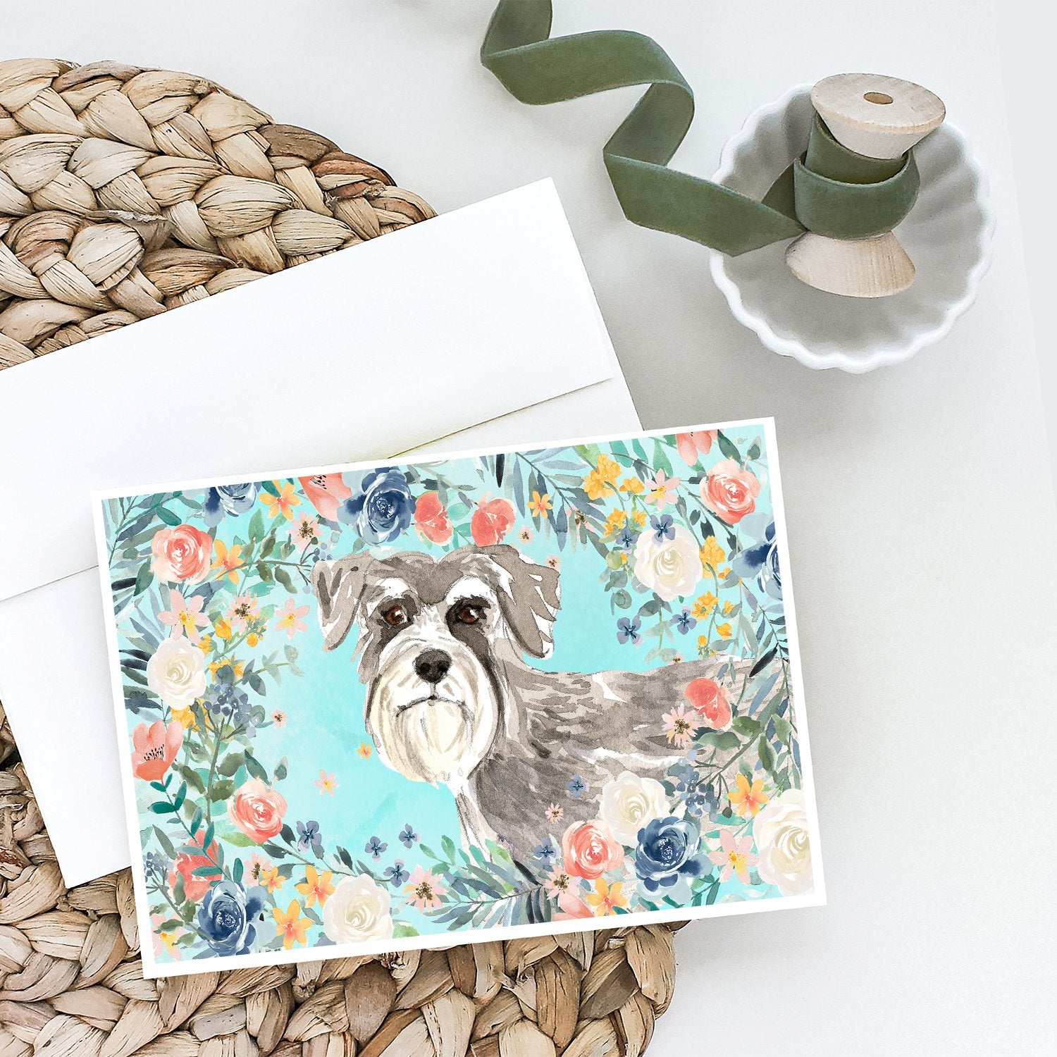 Schnauzer #1 Greeting Cards and Envelopes Pack of 8 - the-store.com