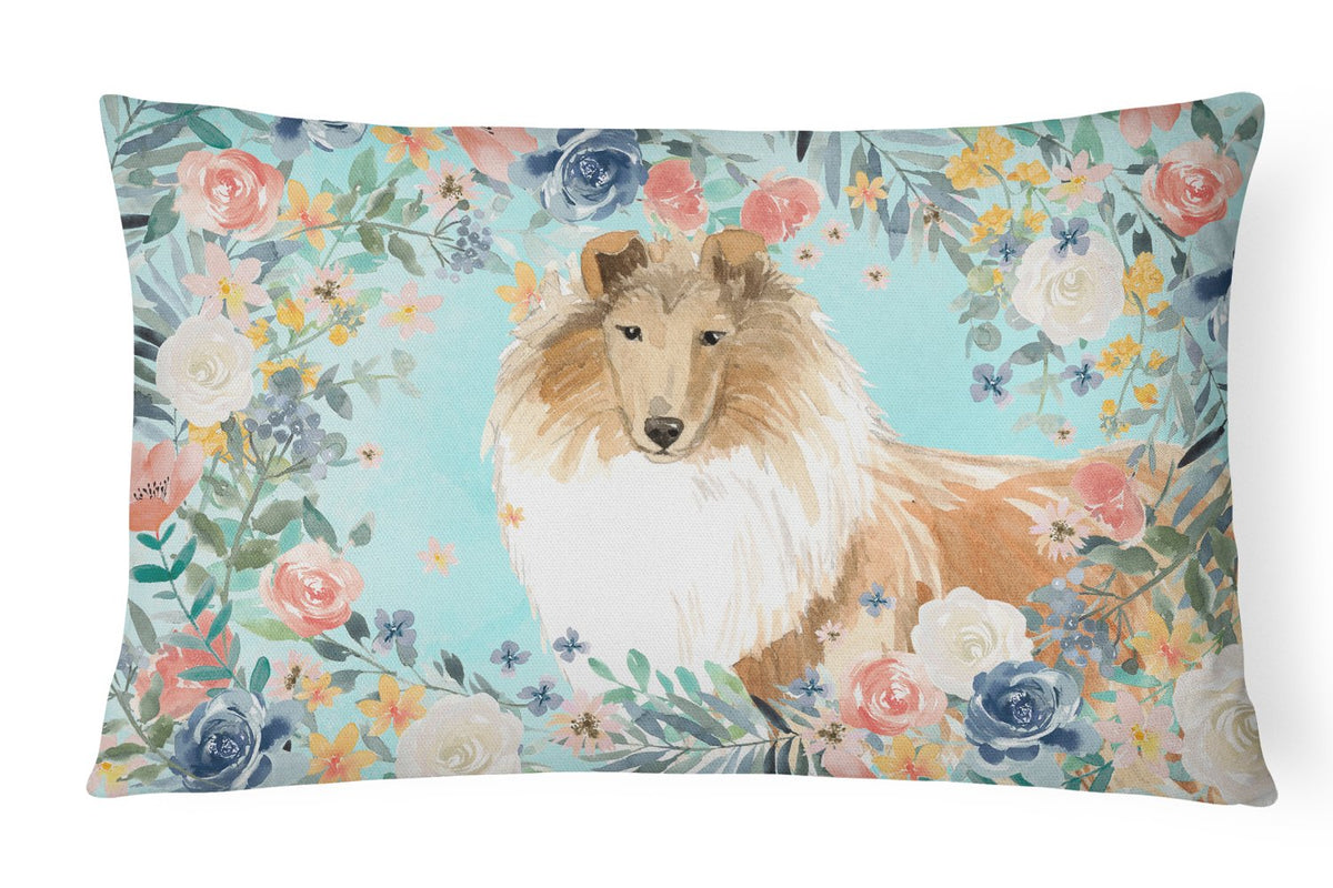 Collie Canvas Fabric Decorative Pillow CK3414PW1216 by Caroline&#39;s Treasures