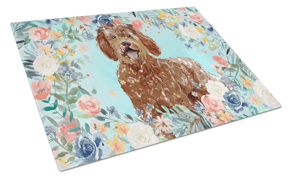Labradoodle Glass Cutting Board Large CK3421LCB by Caroline&#39;s Treasures