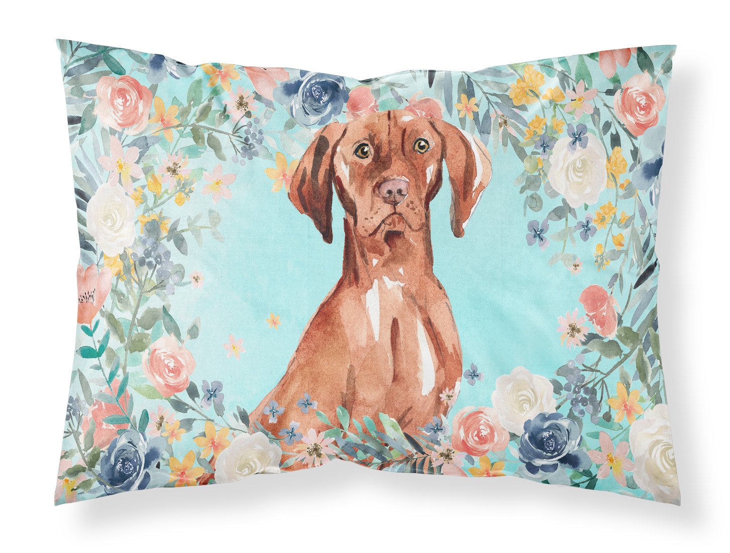 Caroline's Treasures Vizsla Standard Pillowcase – Artistic Decorative Front, White Back CK3424PILLOWCASE