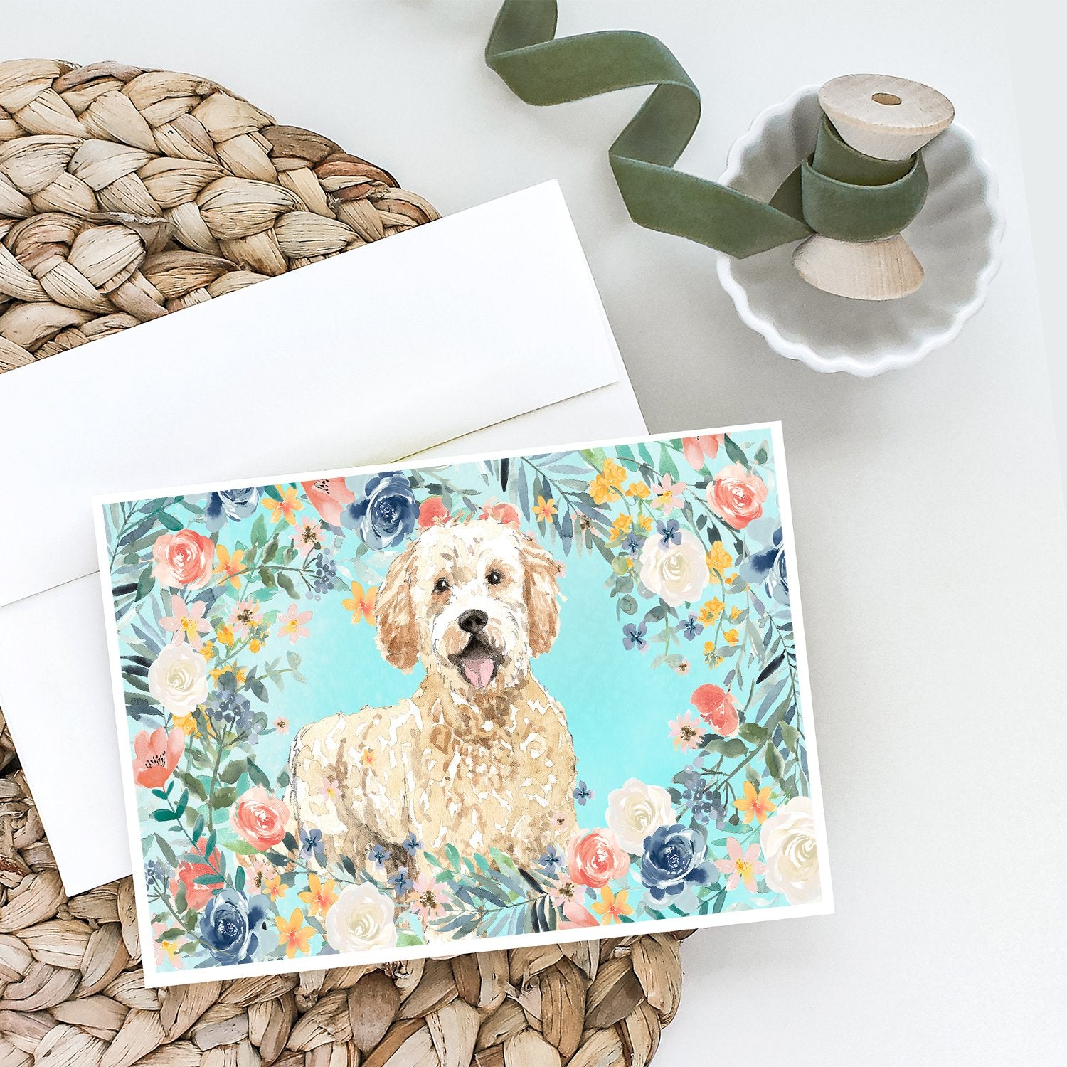 Goldendoodle Greeting Cards and Envelopes Pack of 8 - the-store.com