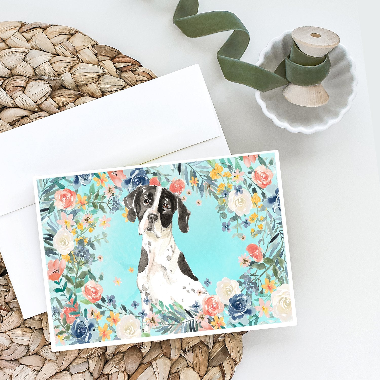 English Pointer Greeting Cards and Envelopes Pack of 8 - the-store.com