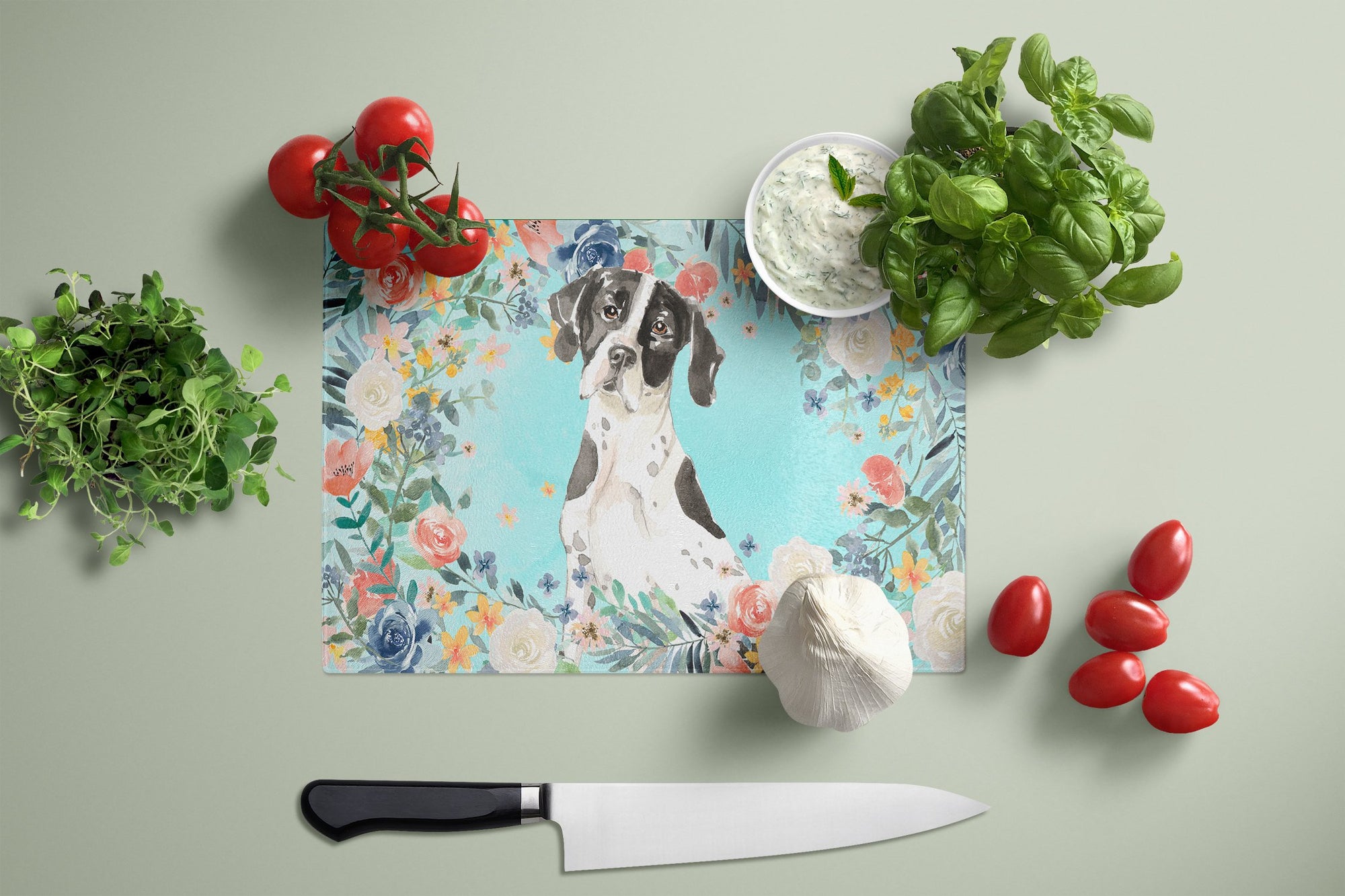 English Pointer Glass Cutting Board Large CK3427LCB by Caroline's Treasures